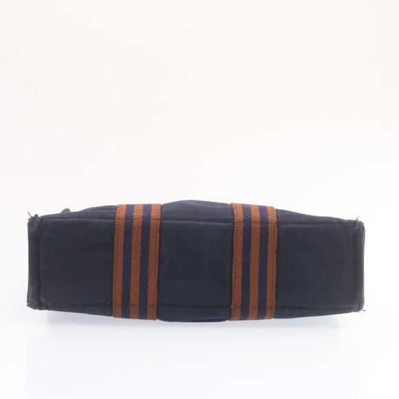 HERMES Fourre Toutpm Hand Bag Canvas Blue Navy